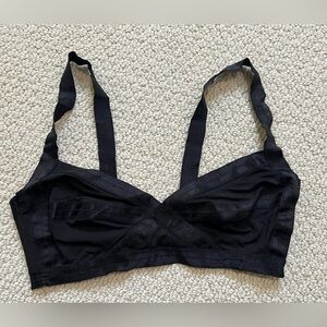 Black Vintage Inspired Women's Swim Bikini Top